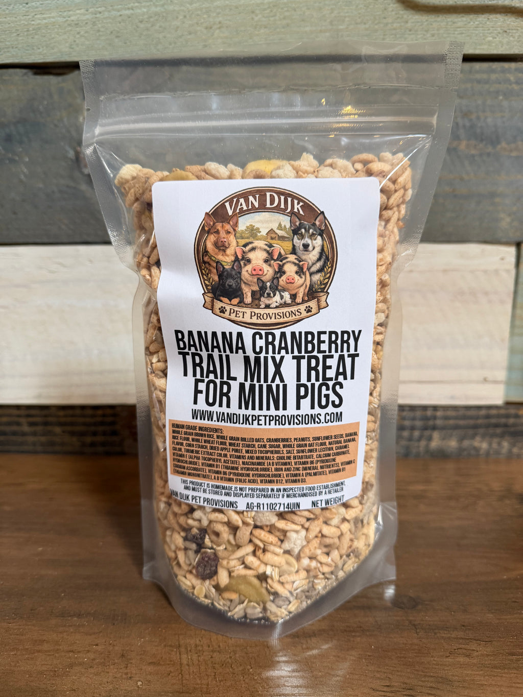 Banana Cranberry Trail Mix Treats for Mini Pigs - Human Grade