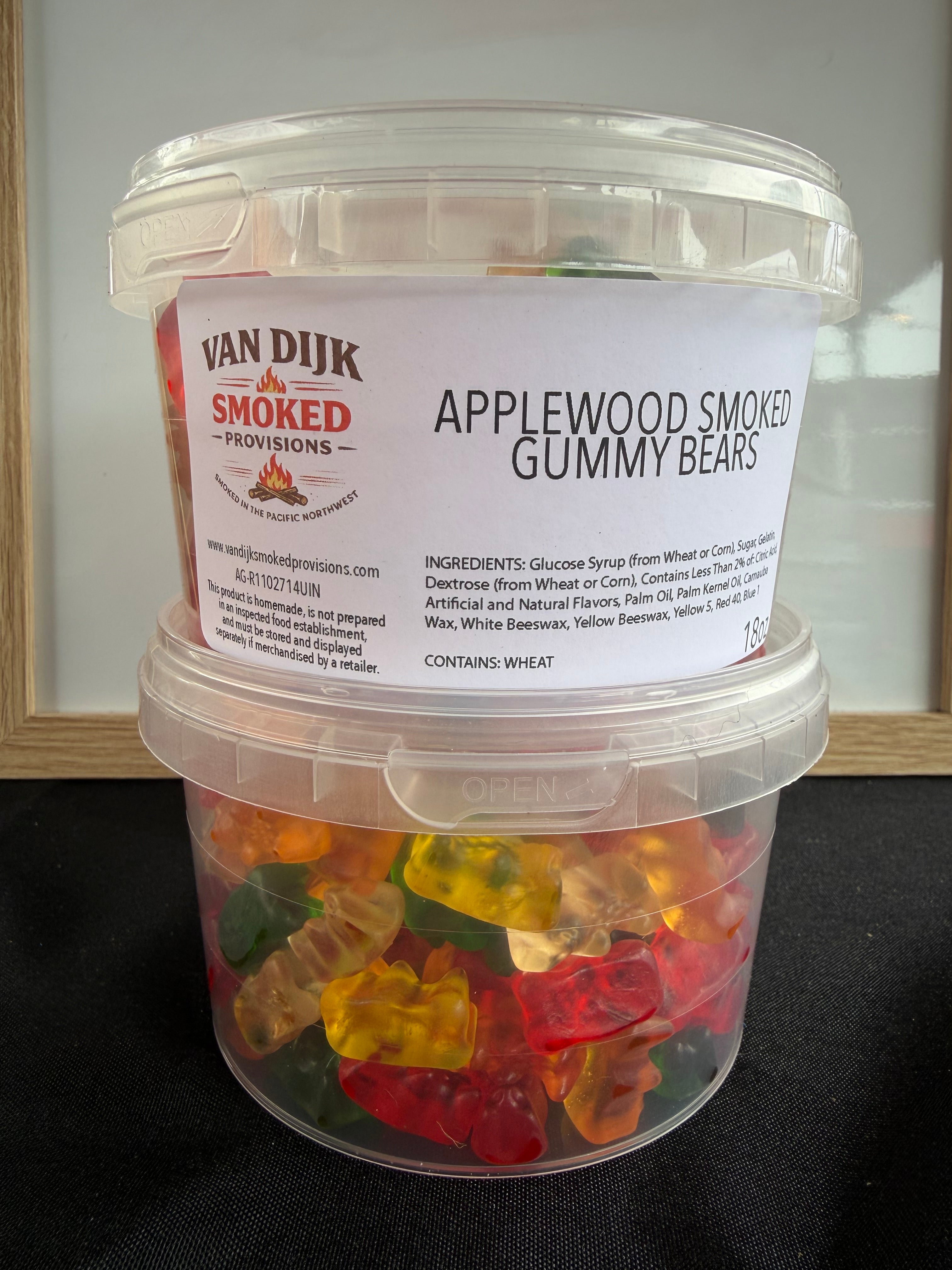 Applewood Smoked Gummy Bears 18oz By Volume