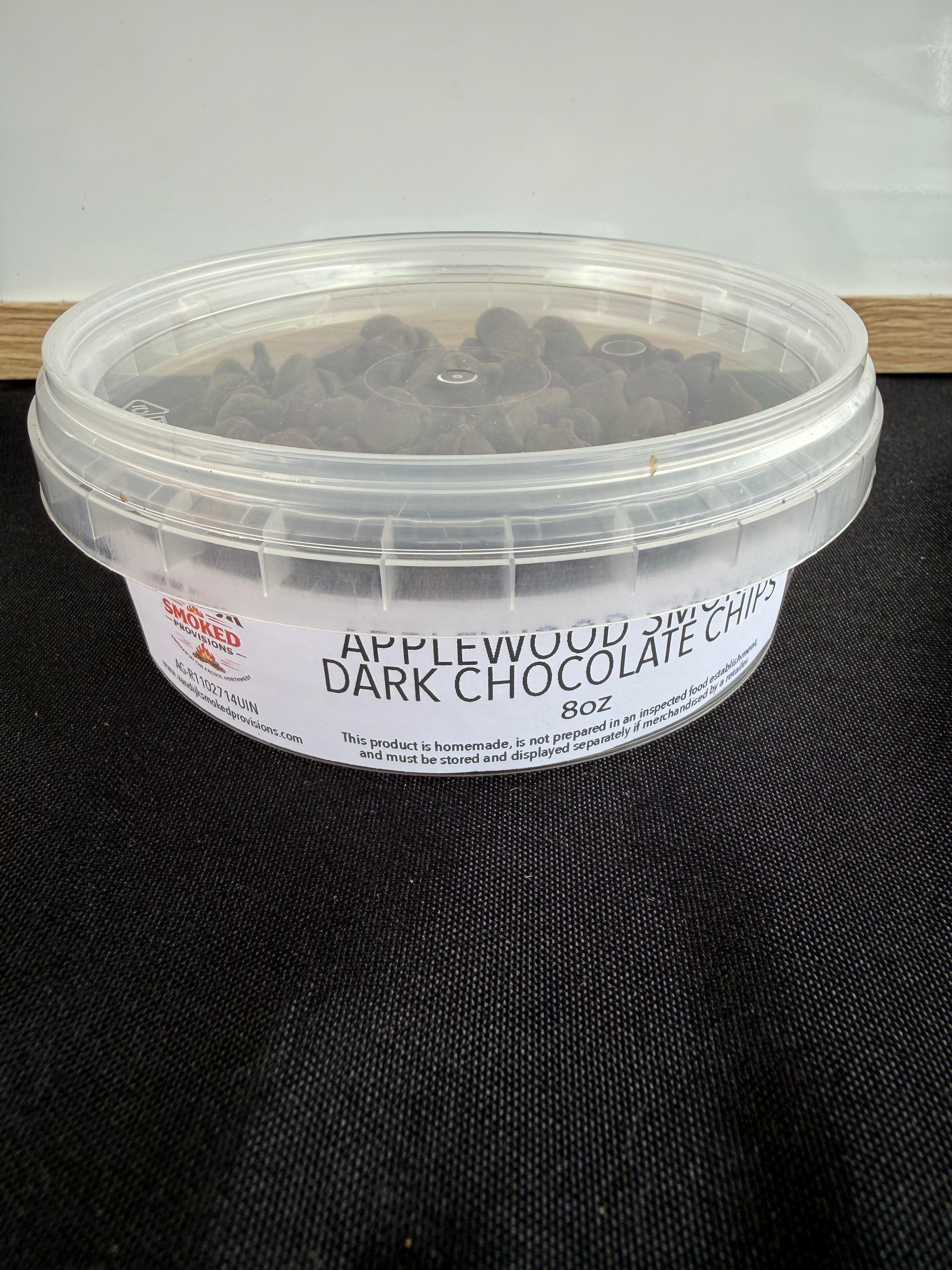 Applewood Smoked Dark Chocolate Chips 8oz By Volume