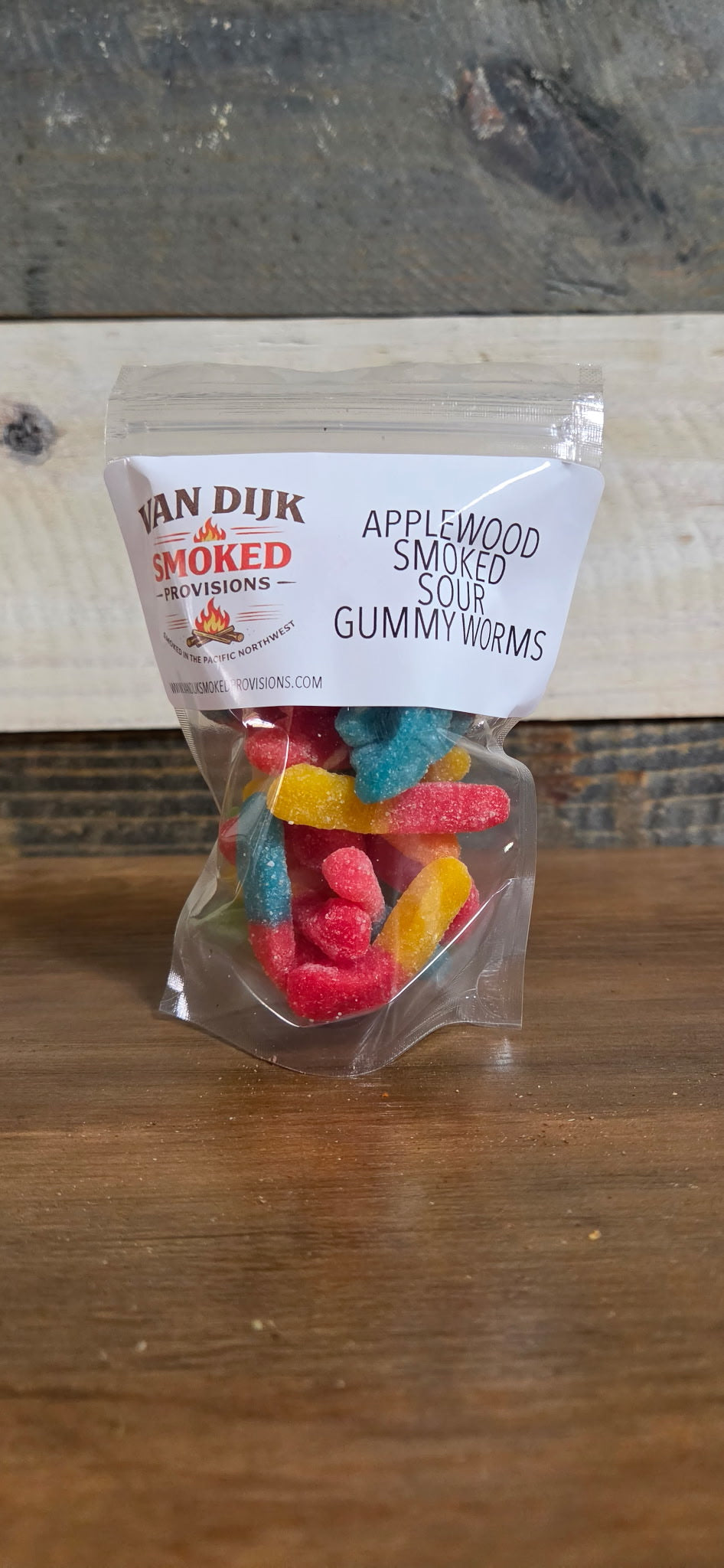 Applewood Smoked Sour Gummy Worms 18oz By Volume