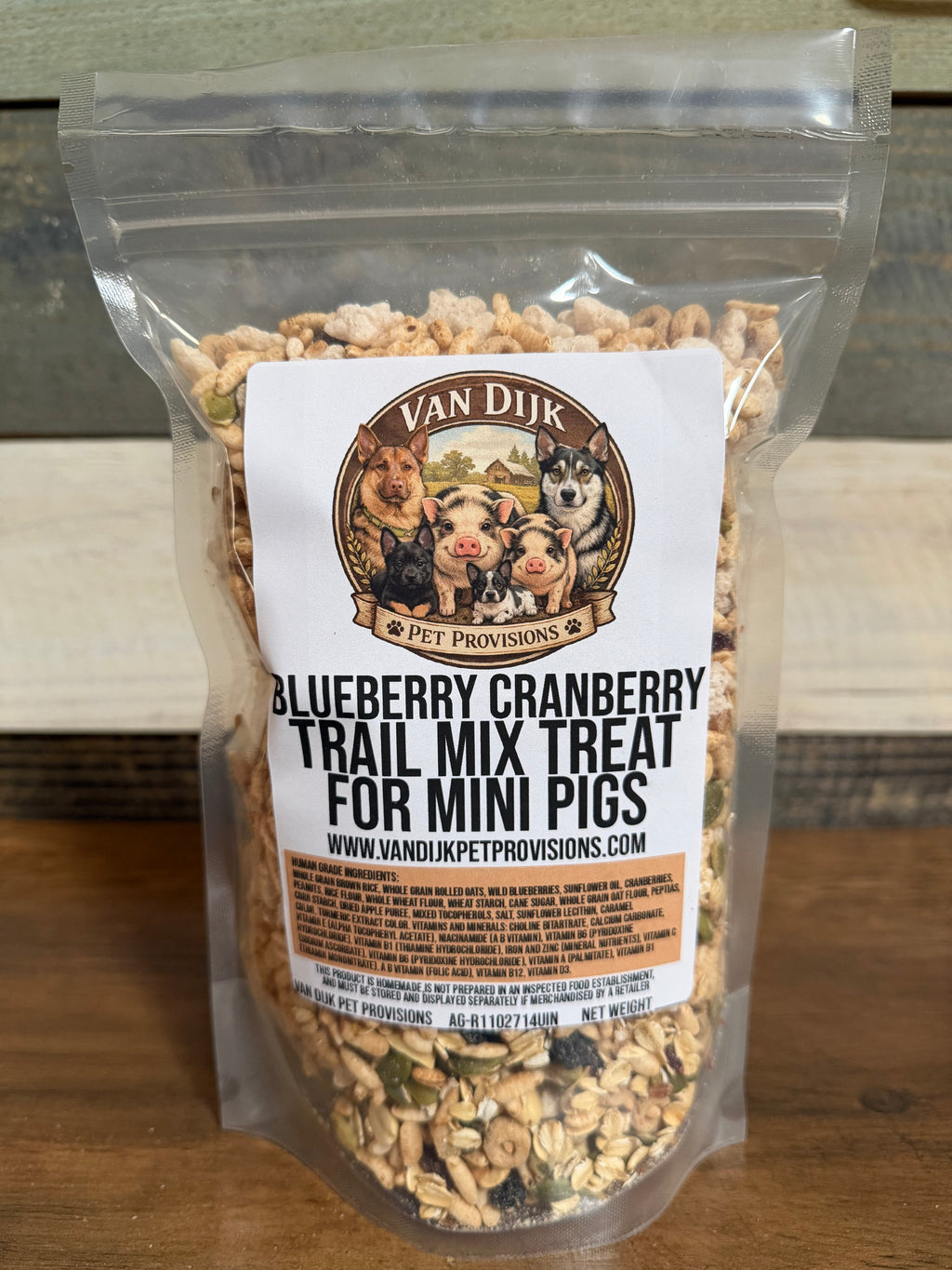 Blueberry Cranberry Trail Mix Treats for Mini Pigs - Human Grade