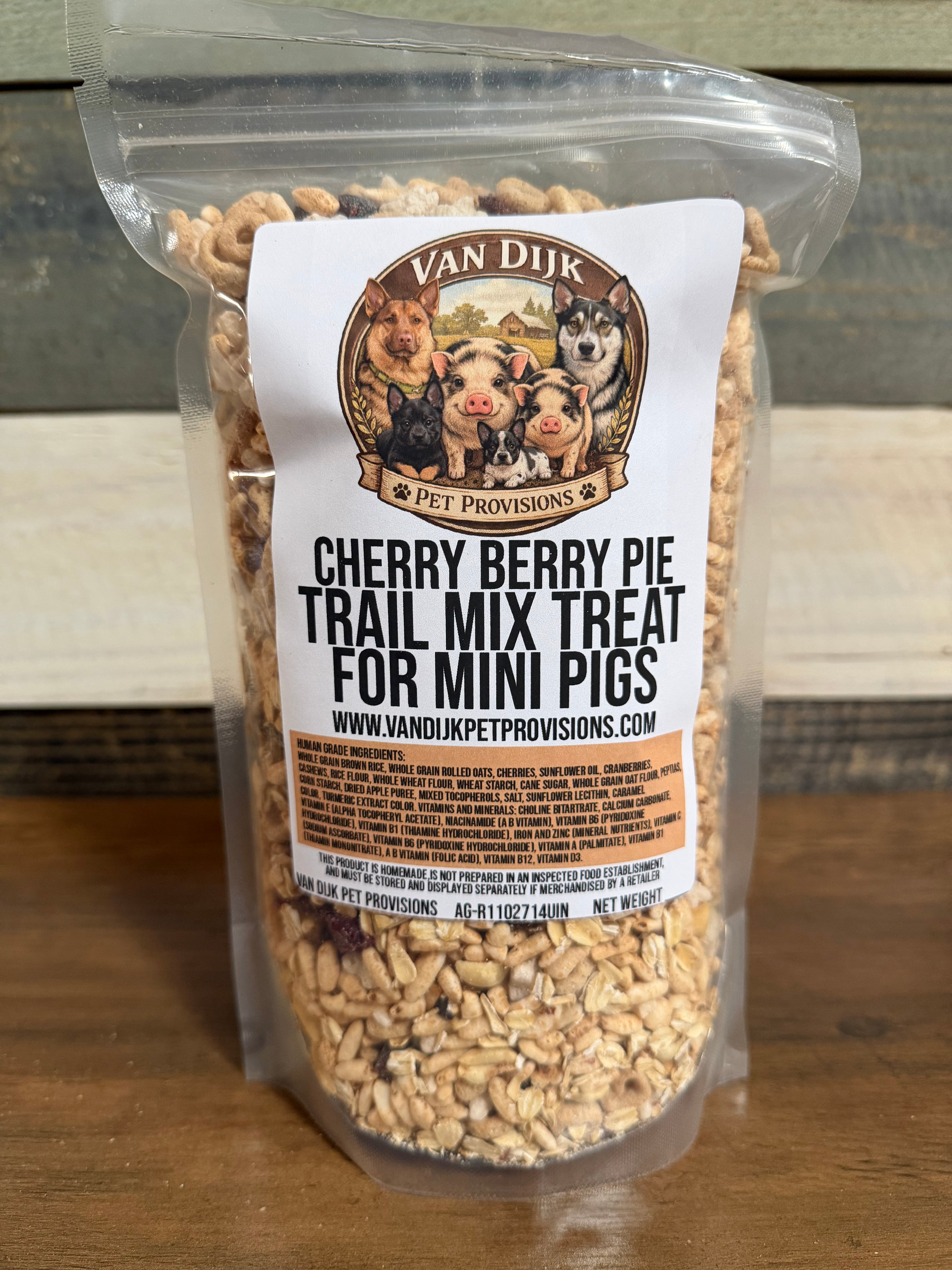Cherry Berry Trail Mix Treats for Mini Pigs - Human Grade