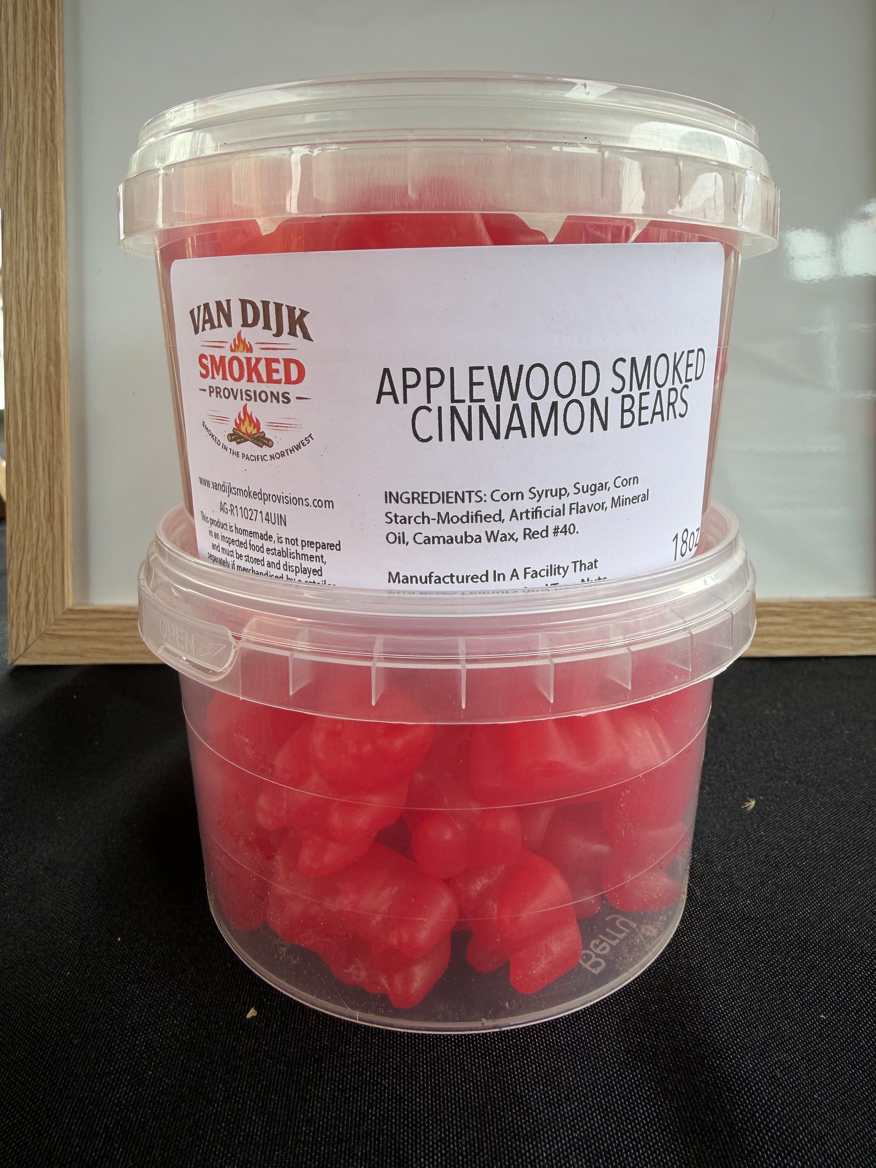 Applewood Smoked Cinnamon Bears 18oz By Volume