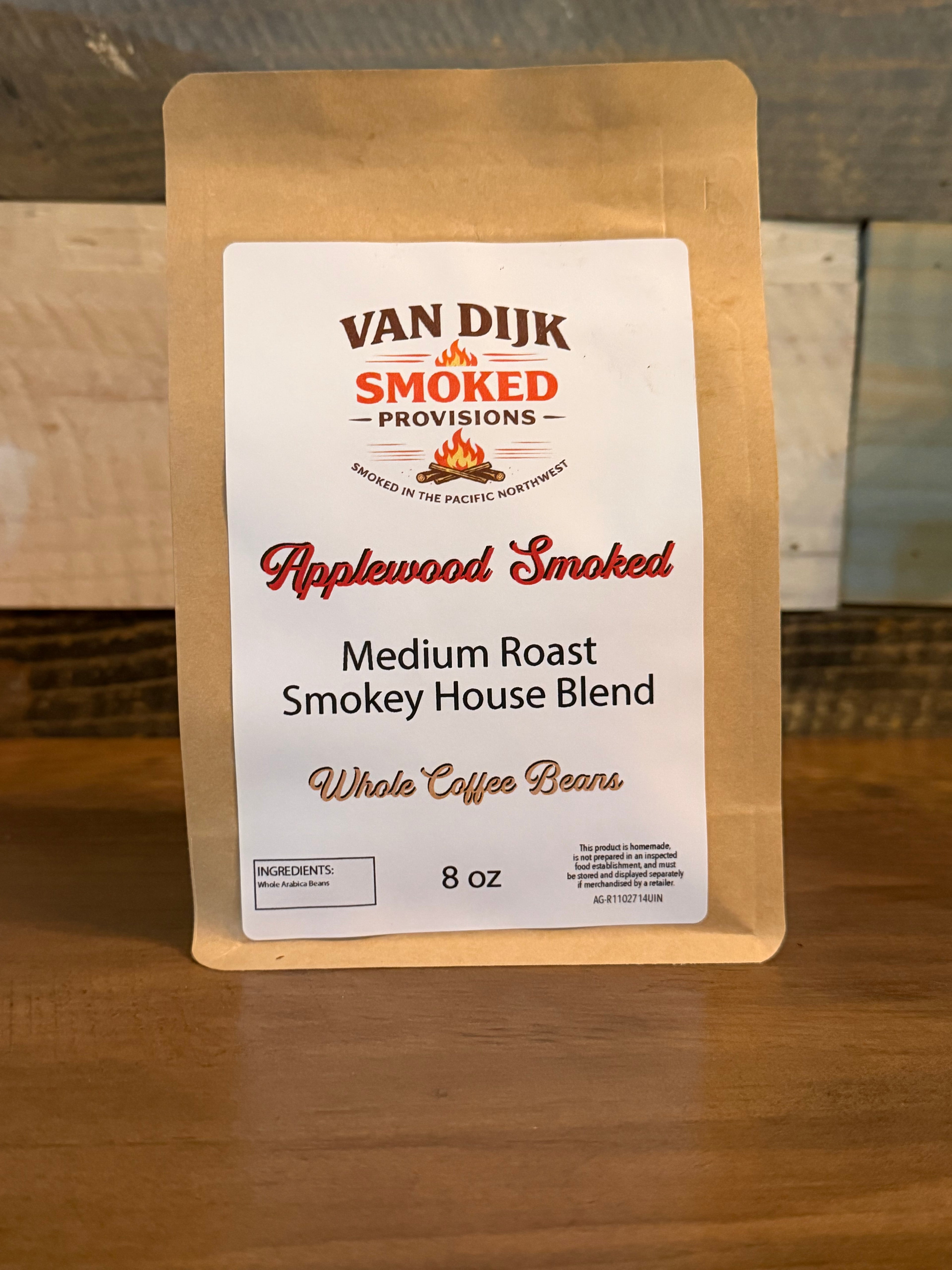 Applewood Smoked - Smokey Medium Roast House Blend Whole Bean Coffee