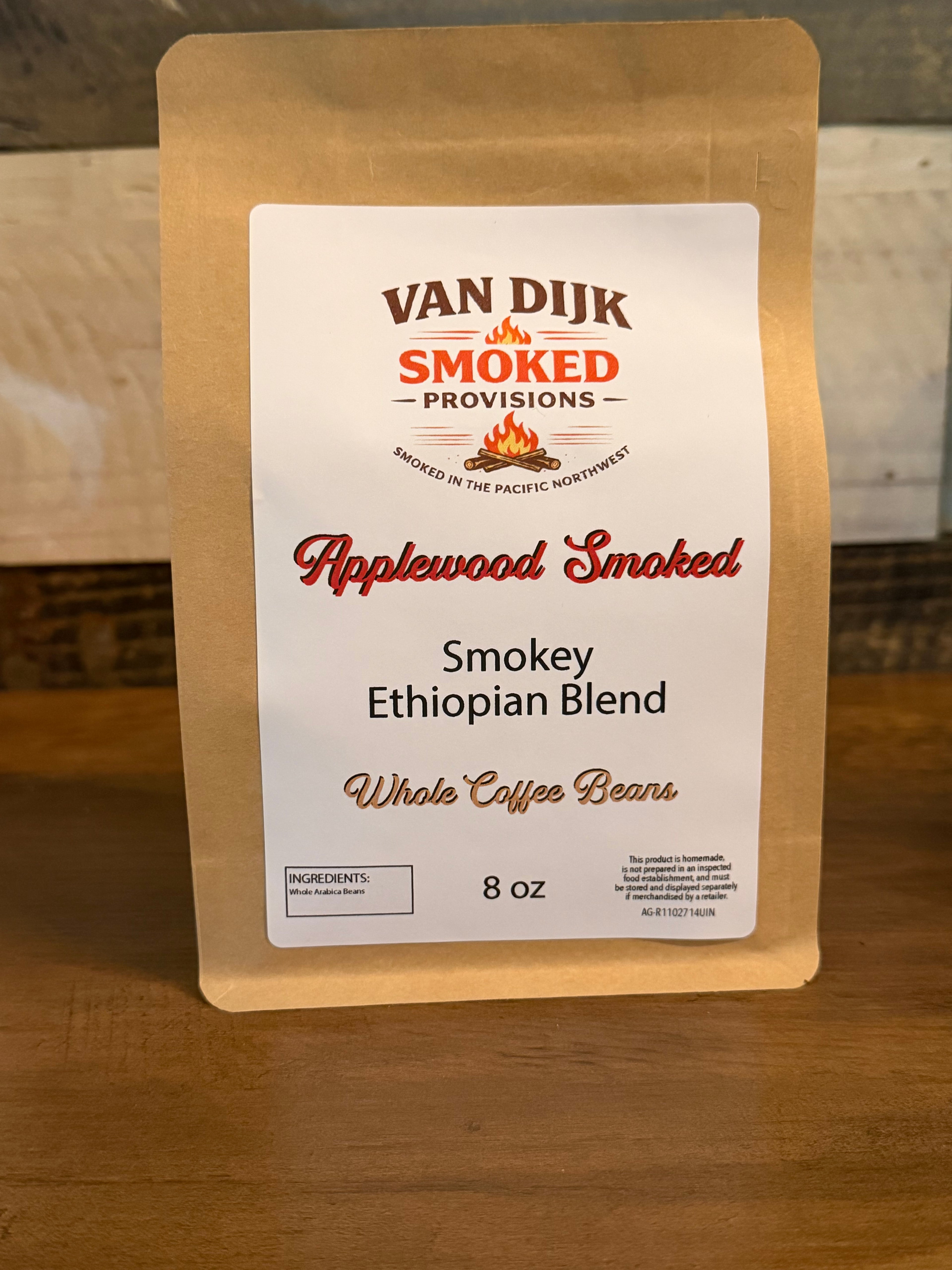 Applewood Smoked - Smokey Ethiopian Blend Whole Bean Coffee