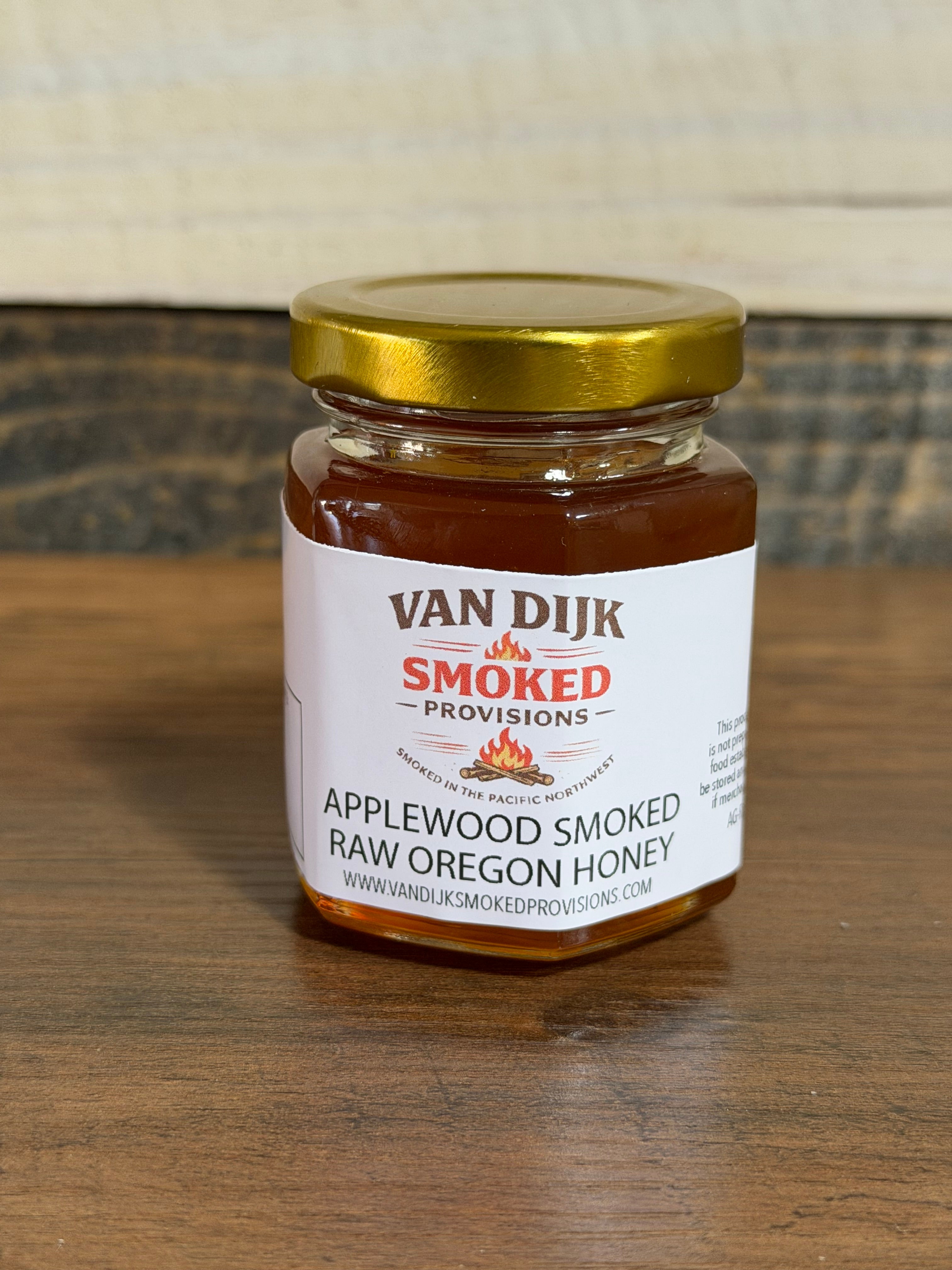 Applewood Smoked Raw Oregon Honey - 3 oz Jar