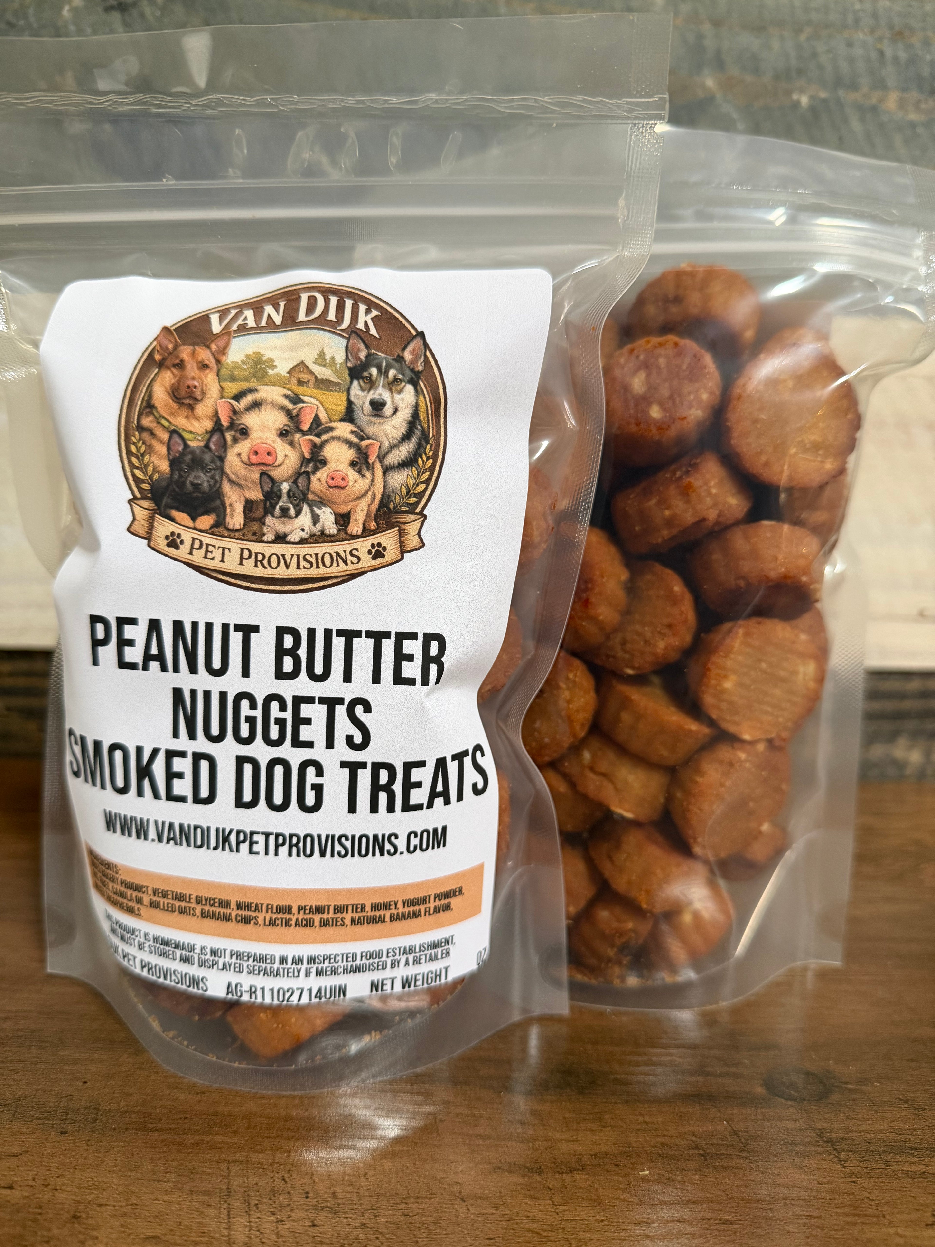 Applewood Smoked Peanut Butter Nuggets Dog Treats