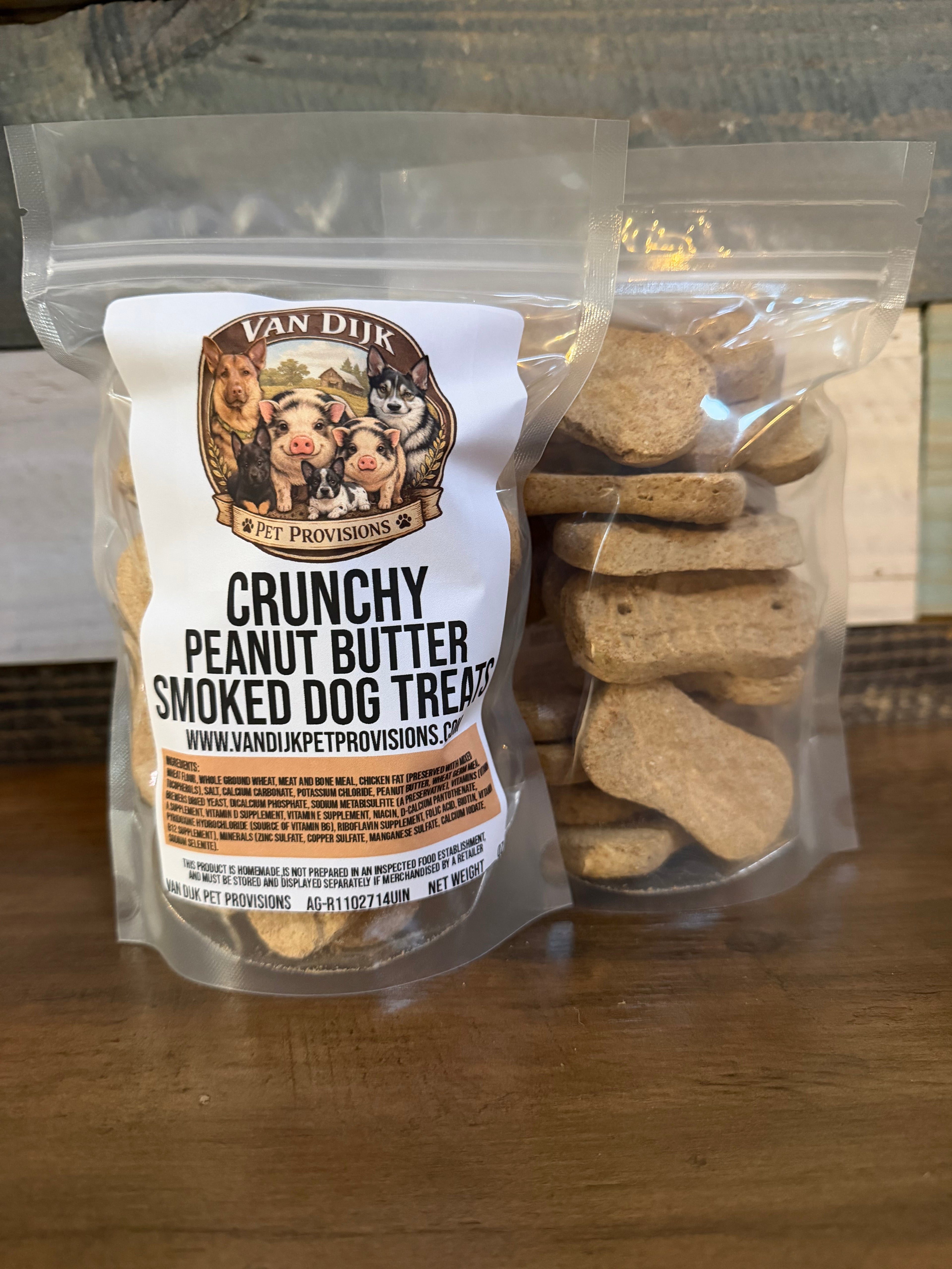 Applewood Smoked Crunchy Peanut Butter Dog Treats