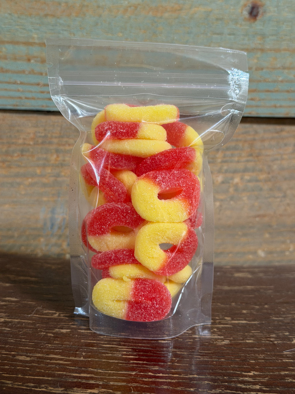 Applewood Smoked Peach Rings 18oz By Volume