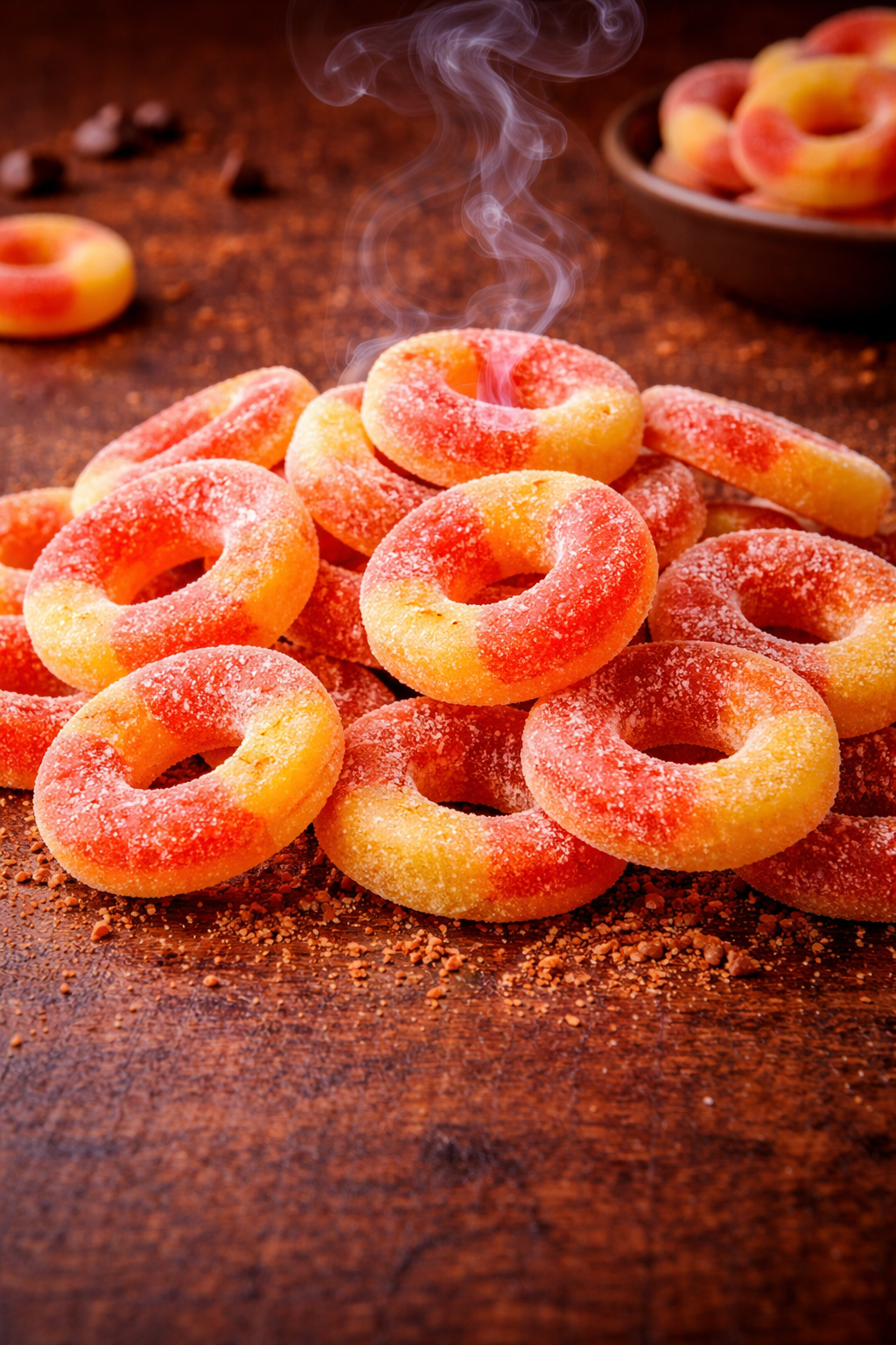 Applewood Smoked Peach Rings 18oz By Volume